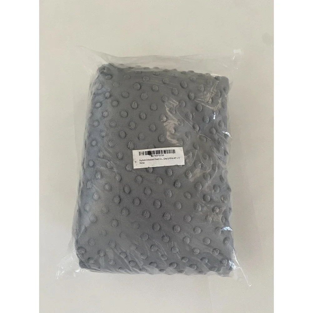 Royhorn Duvet Cover Minky Dot Sensory Fabric Twin Size 48